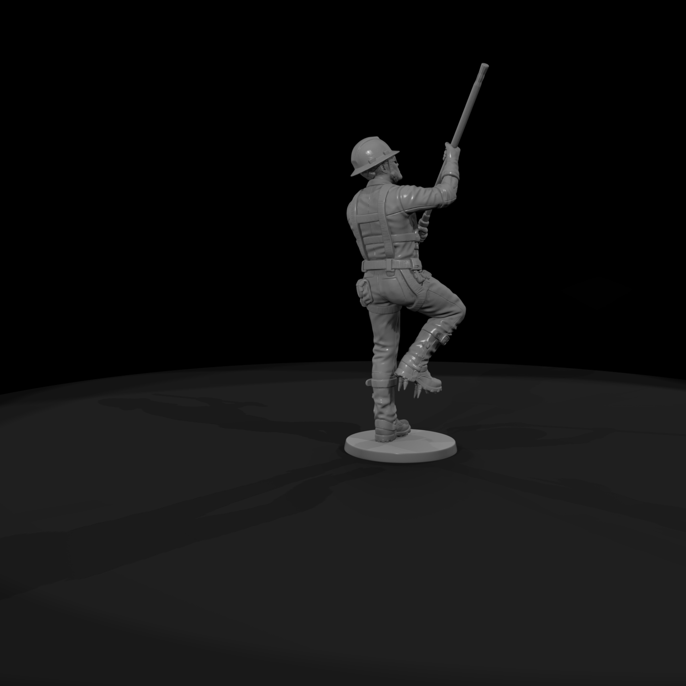 Power Lineman with Hot Stick