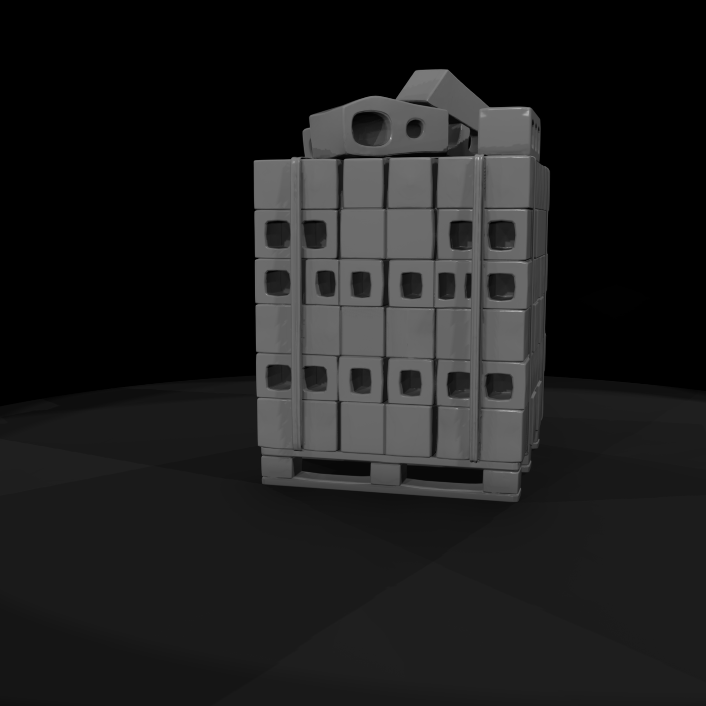 Pallet of cinder blocks