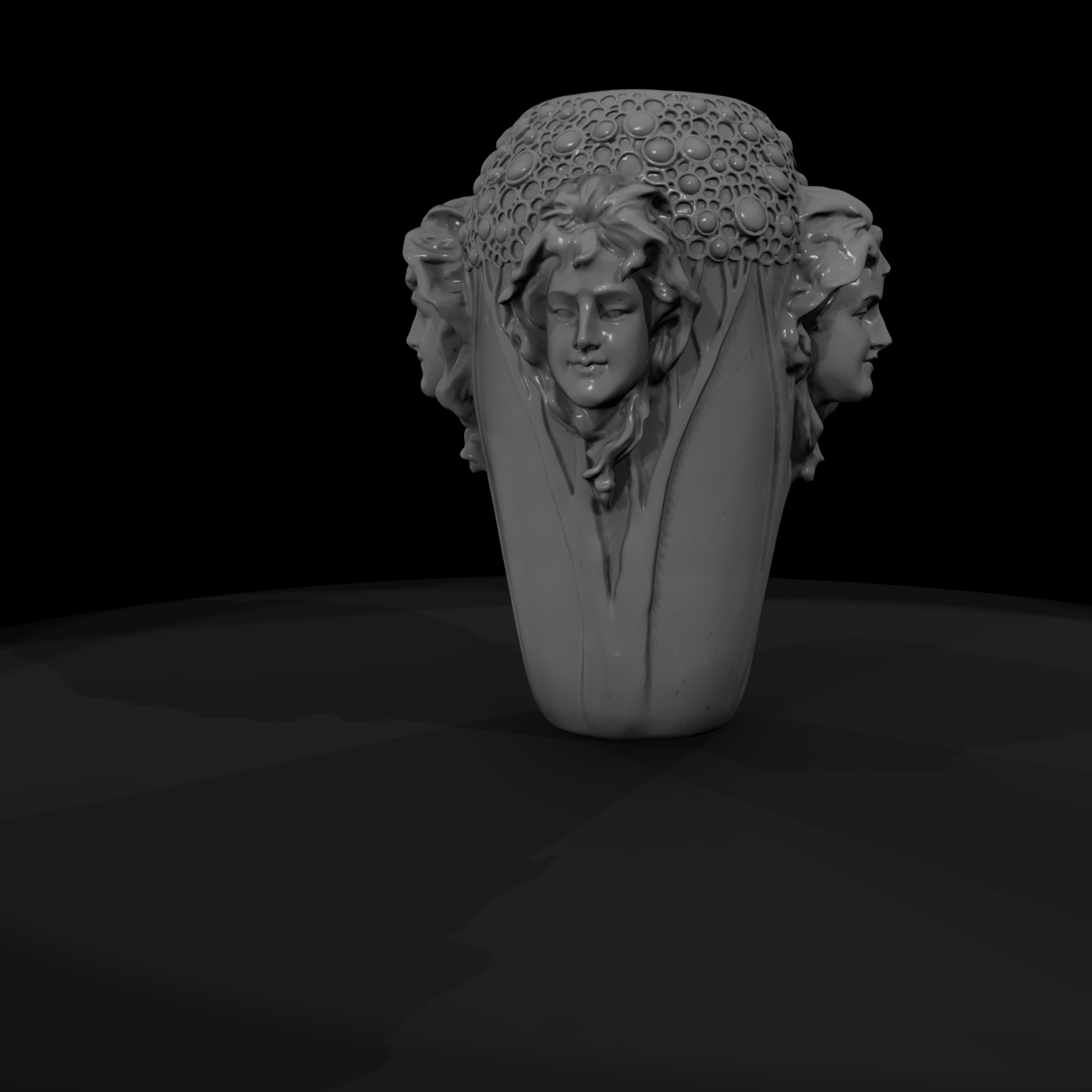 Art Nouveau Maiden Vase