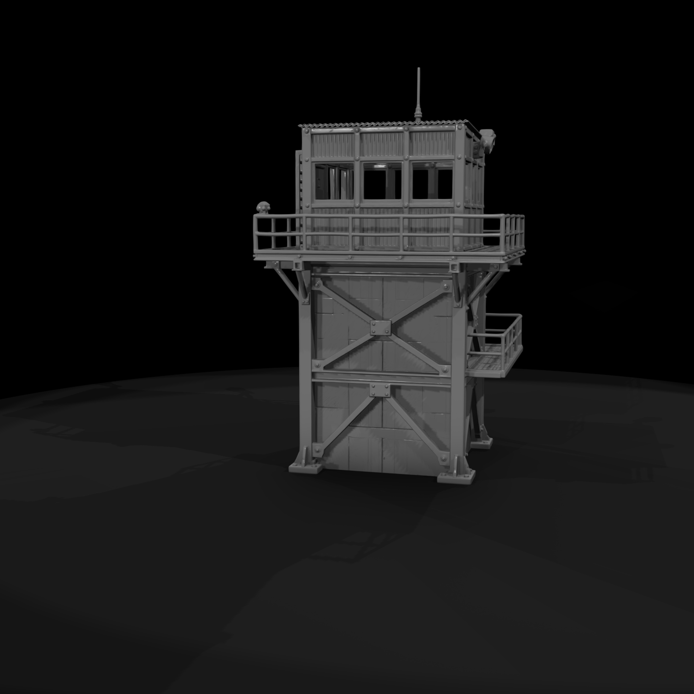 Mil 034 1980S Cold War Perimeter Guard Tower