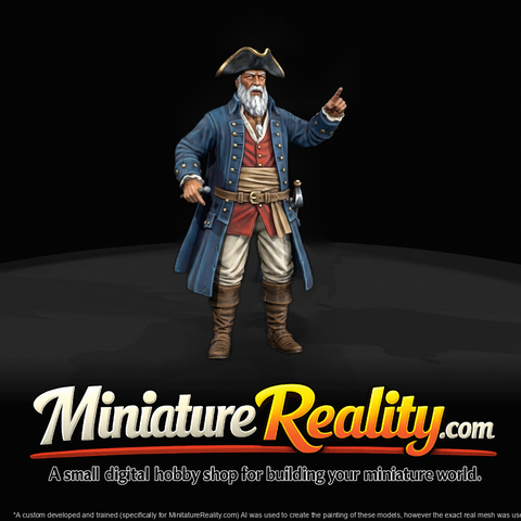 Captain Elias Grey — Pirate Captain (3D Printable Miniature)