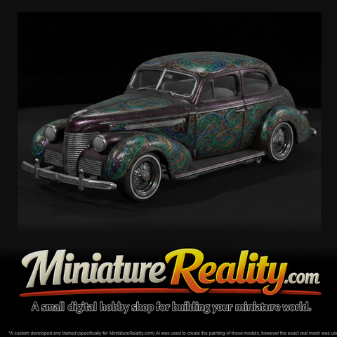 Lowrider Chrome Serpent miniature, three-quarter view