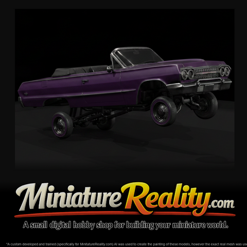 Lowrider Purple Rain Cruiser miniature, three-quarter view