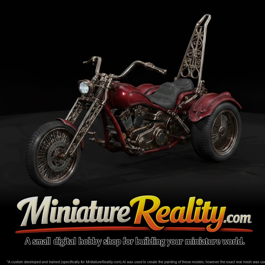 Lowrider Trike Rider miniature, three-quarter view