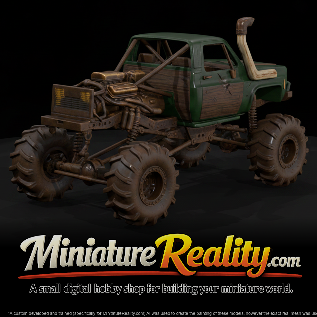 Monster Truck Mud Mammoth miniature, three-quarter view