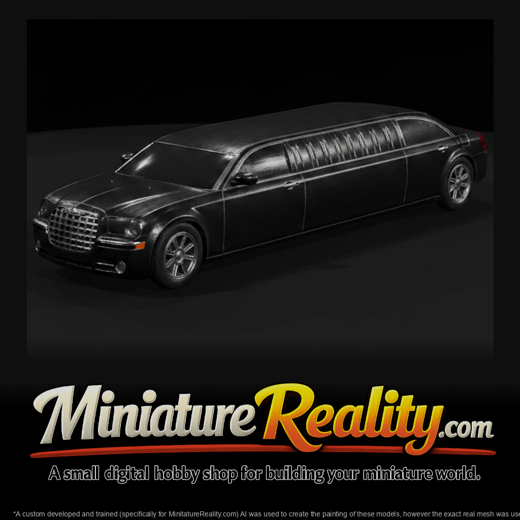 Chrysler 300C Mk1 Limousine miniature, three-quarter view