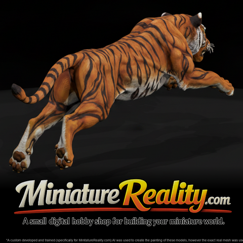 Animal Big Cat Leap miniature, three-quarter view