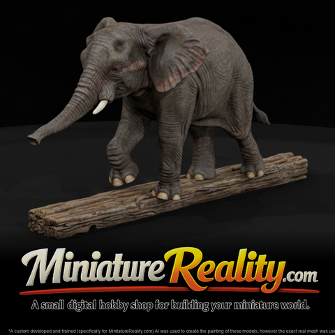 Animal Tightrope Elephant miniature, three-quarter view