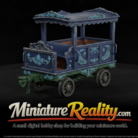 Ride Kiddie Train Car miniature, three-quarter view