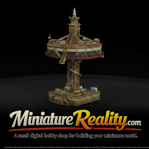 Ride Spinning Tower miniature, three-quarter view