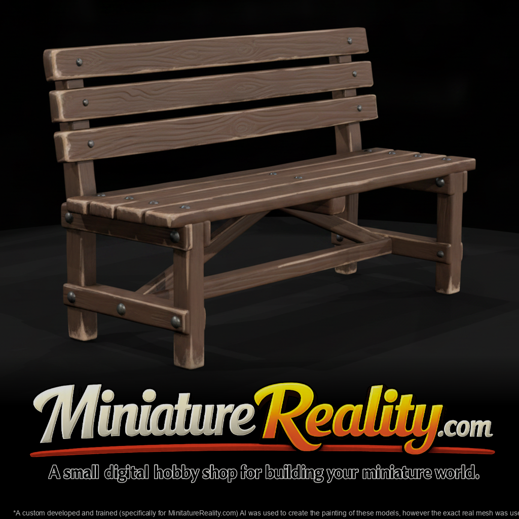 Prop Midway Bench, three-quarter view