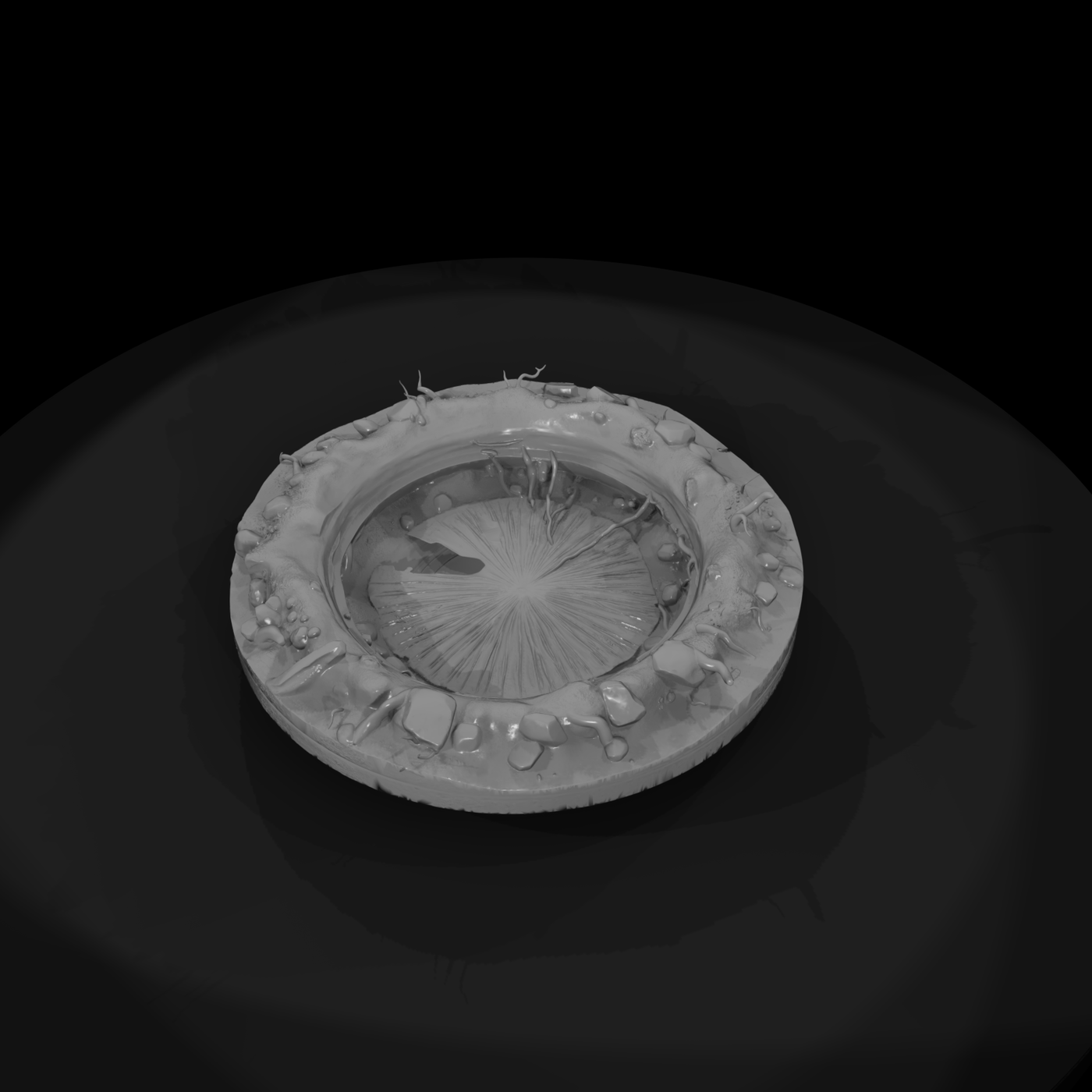 Circular Impact Crater Base