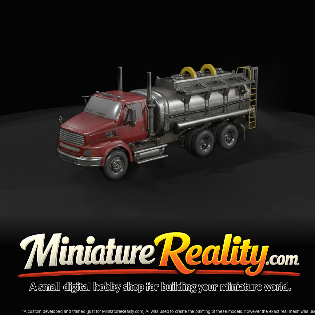 Cistern Tanker Semi Truck – 3D Printable Scale Model