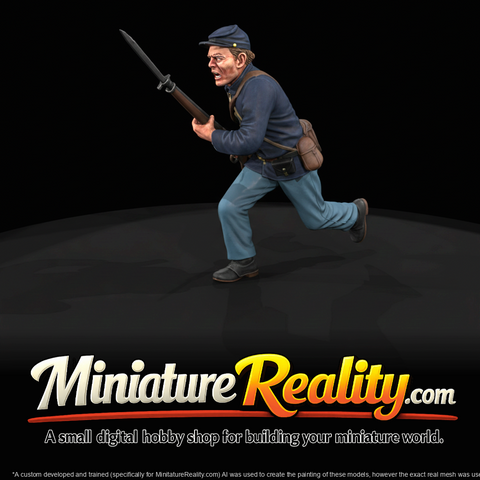 Union Civil War Soldier Figure (1860s) — Soldier Charging