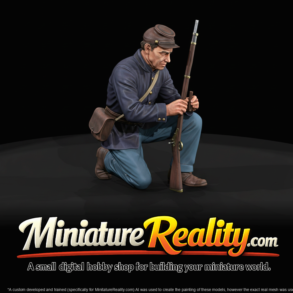 Union Civil War Soldier Figure (1860s) — Soldier Reloading