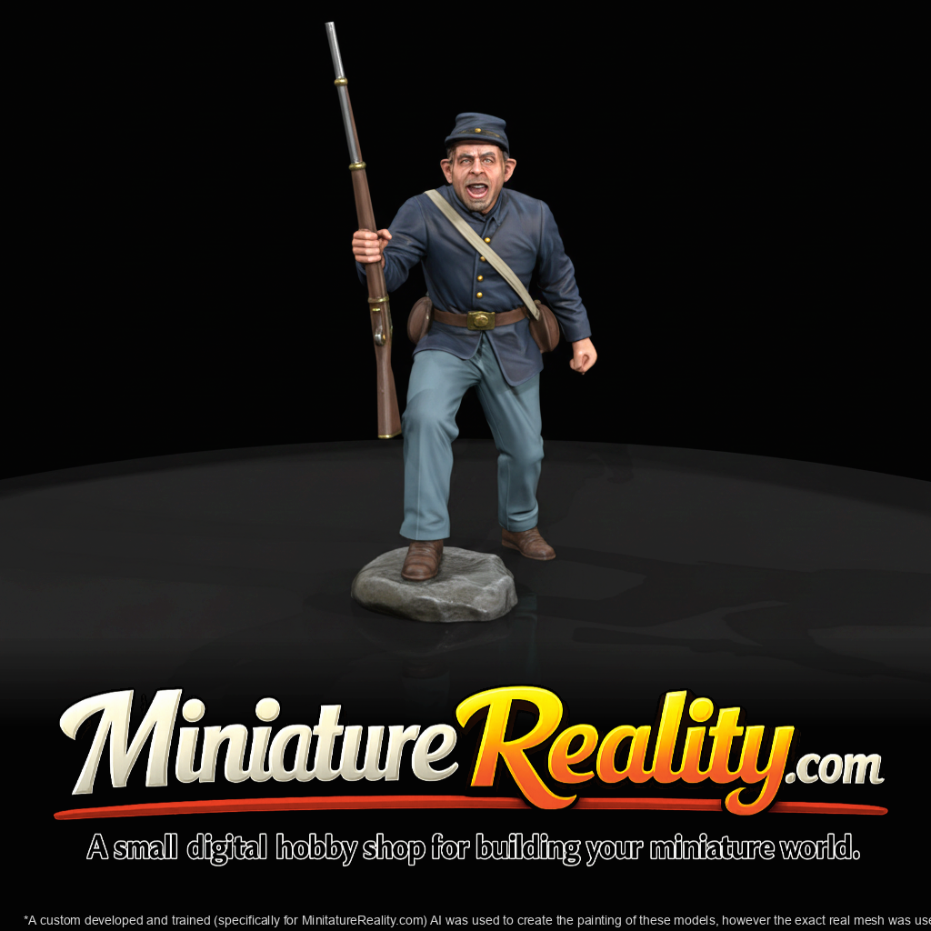 Union Civil War Soldier Figure (1860s) — Soldier Shouting