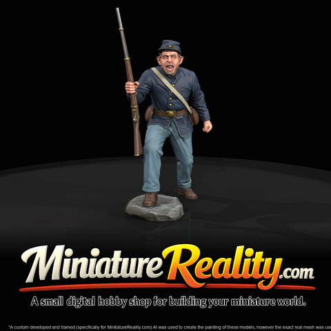 Union Civil War Soldier Figure (1860s) — Soldier Shouting