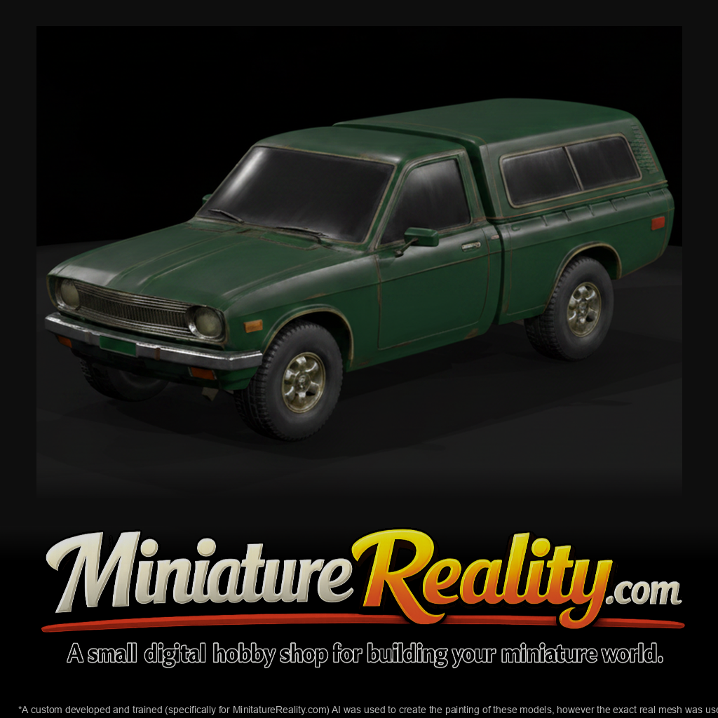 Classic pickup truck 4 miniature, three-quarter view