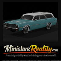 Classic Station Wagon — Model Car Shell, three-quarter view — thumbnail 2