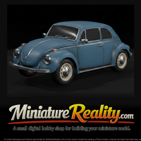 Classic Volkswagen Beetle — Car miniature, three-quarter view — thumbnail 2