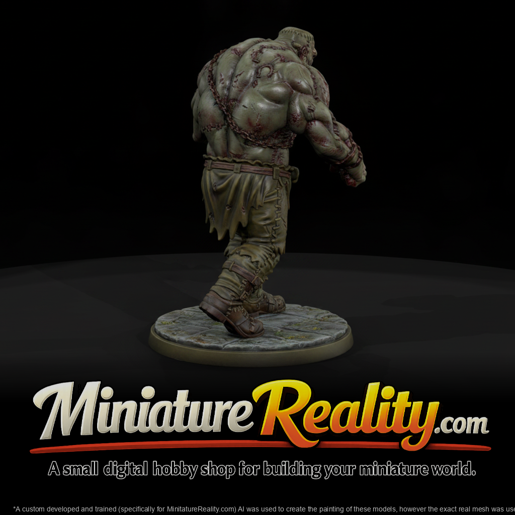 Comic Monster Reanimated Brute miniature, three-quarter view