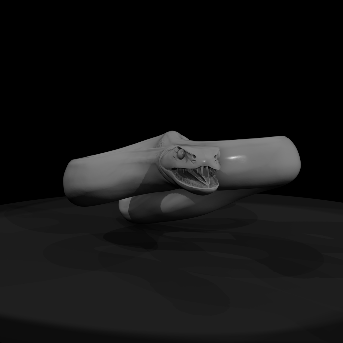 Coiled Fanged Snake Base