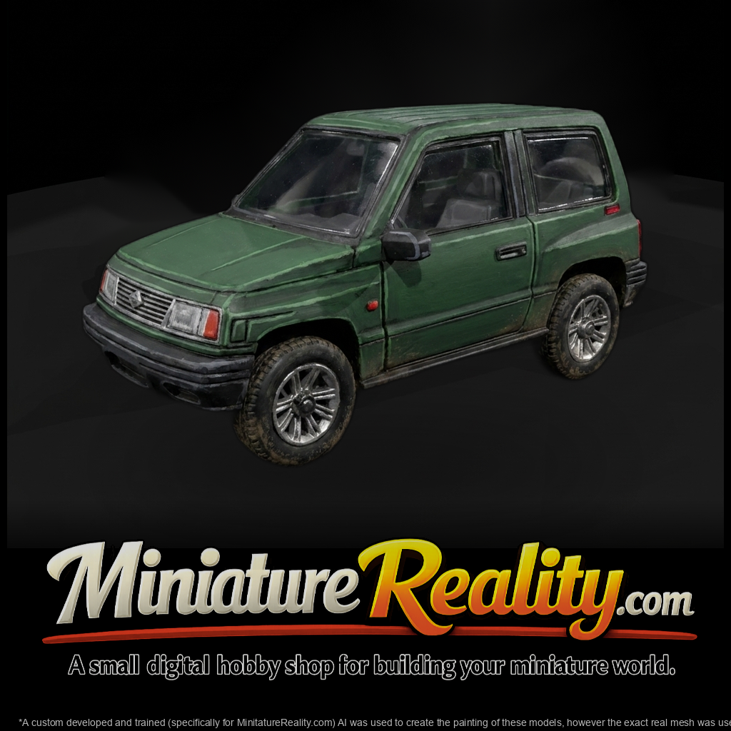 Compact 3-Door 4x4 SUV — 3D Printable & Railway Vehicle