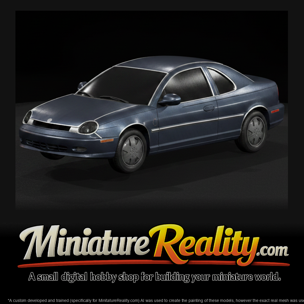 Compact Sedan — Car Model, three-quarter view