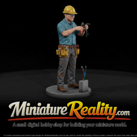 Electrician with Tool Belt at Work miniature, three-quarter view — thumbnail 1