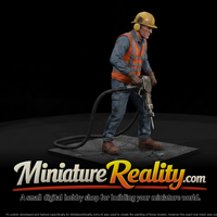 Jackhammer Operator miniature, three-quarter view — thumbnail 1