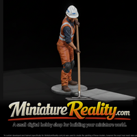 Concrete Finisher Smoothing a Slab miniature, three-quarter view — thumbnail 1