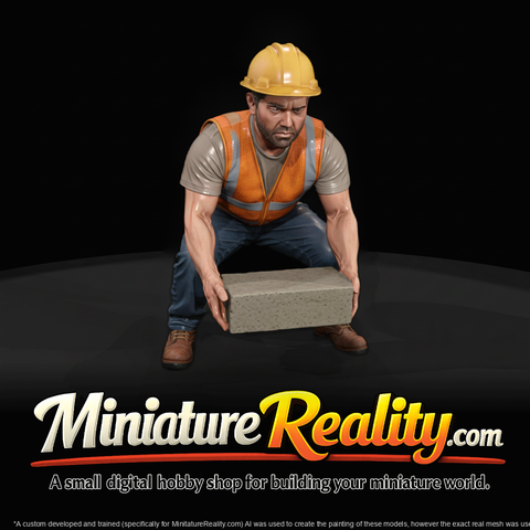 Construction Worker (Standing — Hard Hat & Vest)