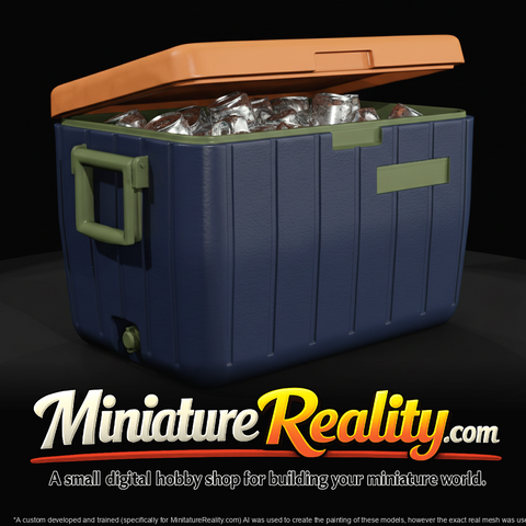 Portable Ice Cooler miniature, three-quarter view