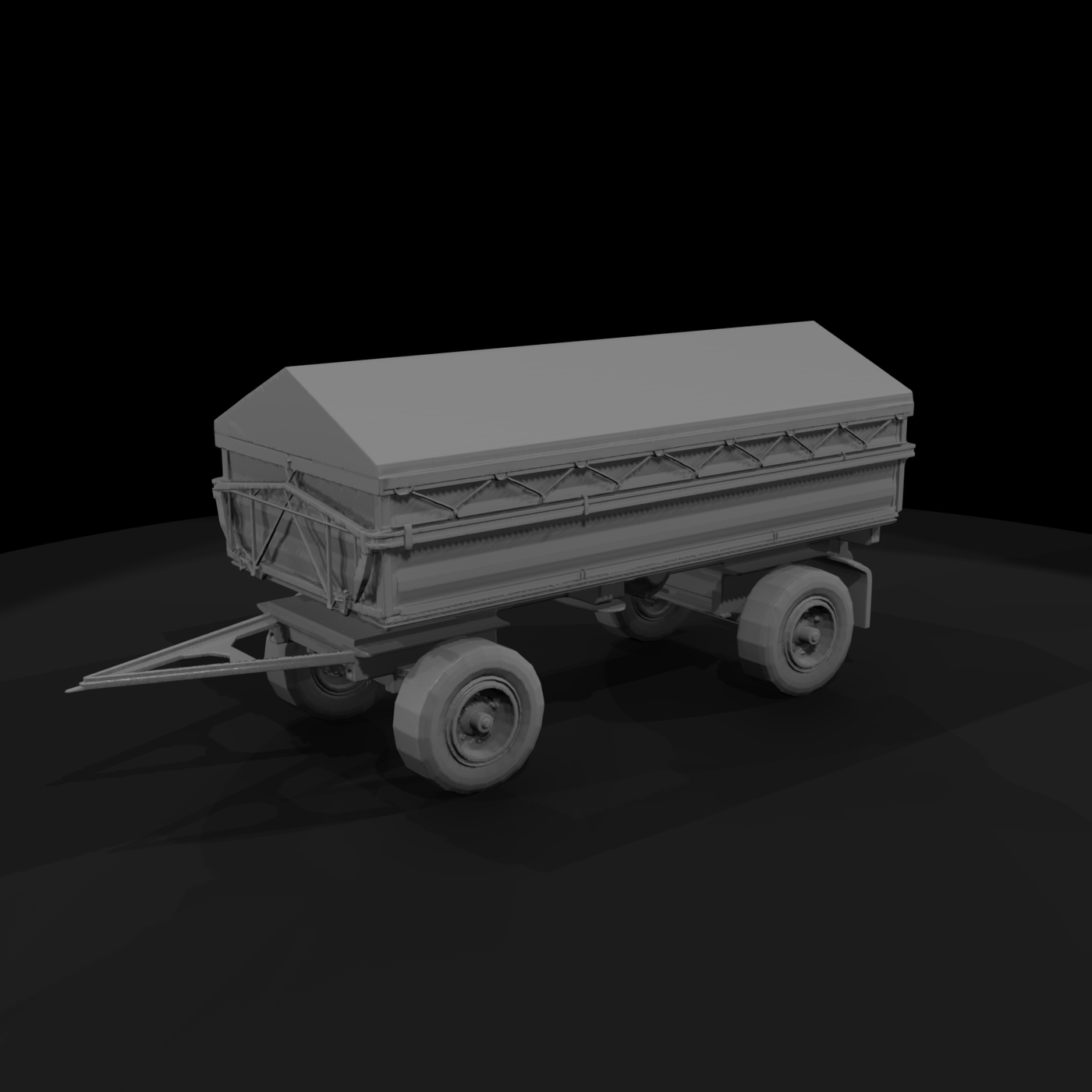 Covered Green Farm Trailer