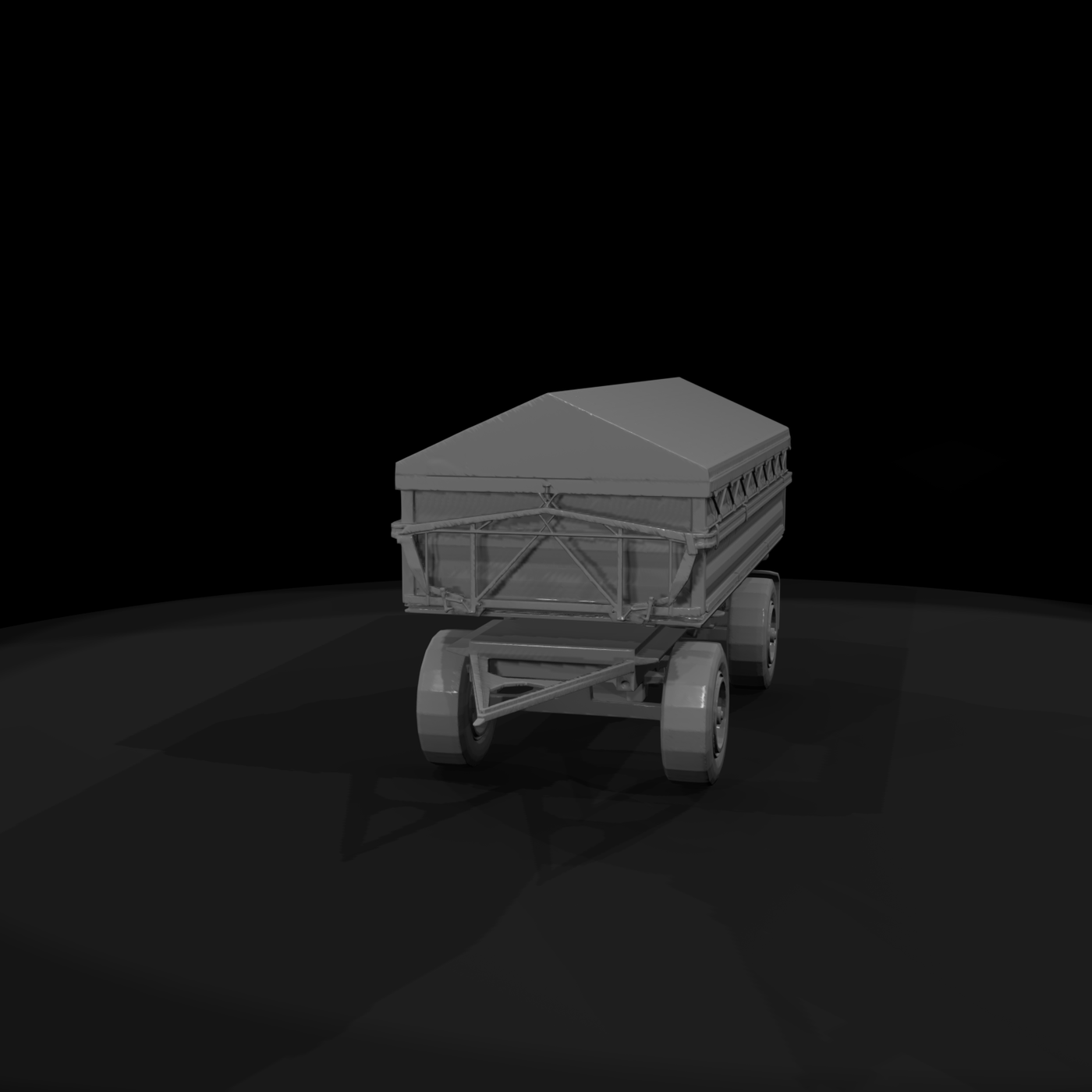 Covered Green Farm Trailer