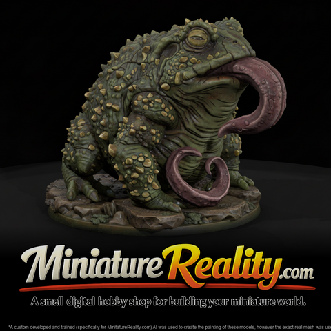 Mire Tongue Toad Beast miniature, three-quarter view