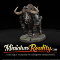 Armored War Buffalo miniature, three-quarter view — thumbnail 1