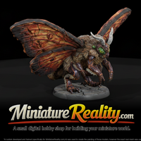 Cinder Wing Moth Beast miniature, three-quarter view — thumbnail 1