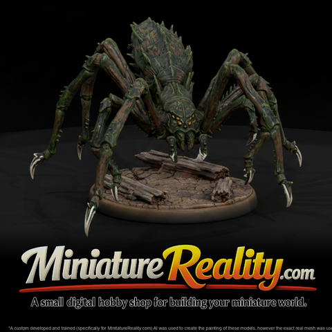 Razor Leg Harvestman Beast miniature, three-quarter view