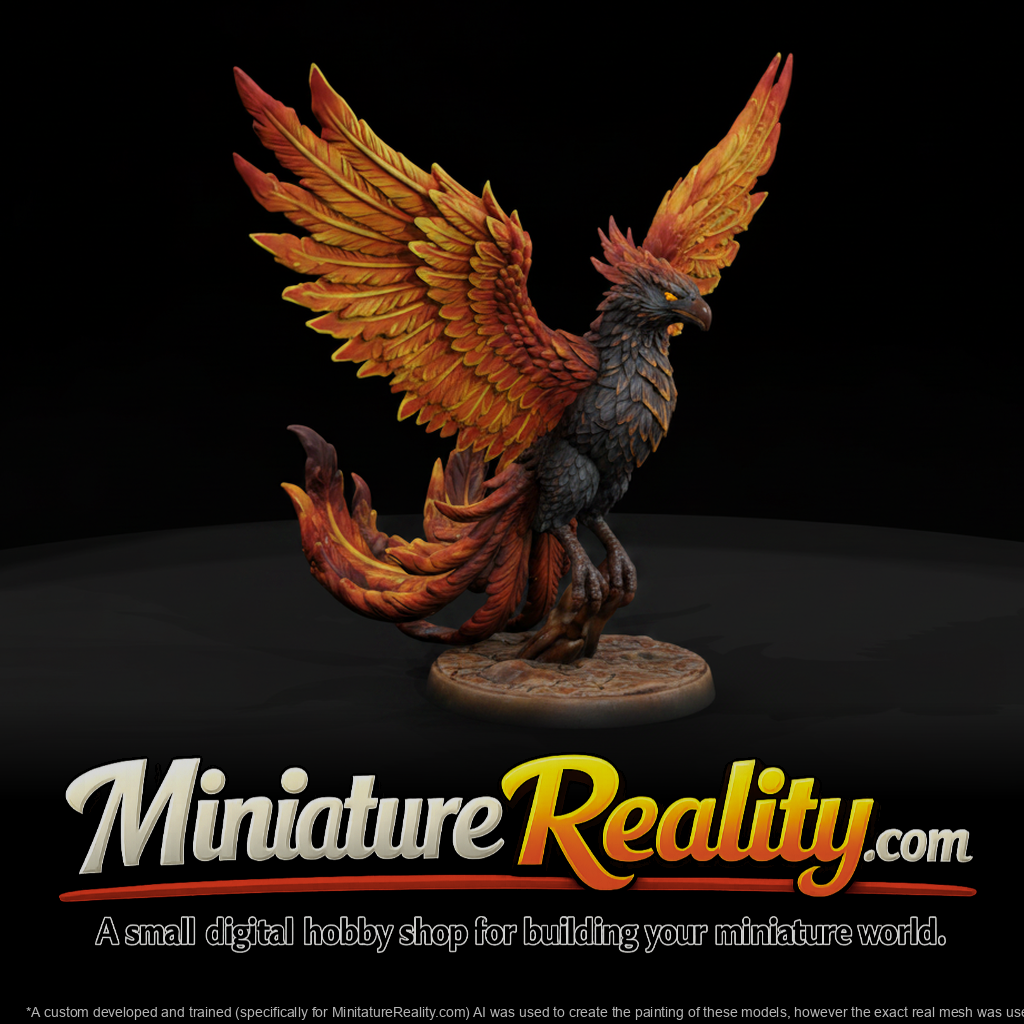 Ash Crest Firebird miniature, three-quarter view