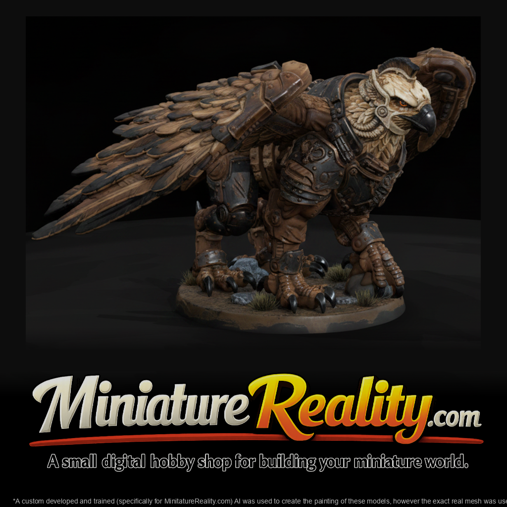 Iron Talon Eagle Beast miniature, three-quarter view
