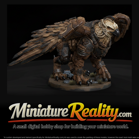Iron Talon Eagle Beast miniature, three-quarter view