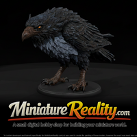 Gloom Feather Raven Beast miniature, three-quarter view — thumbnail 1