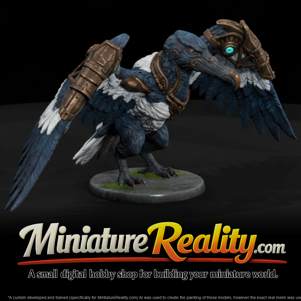 Tide Wing Albatross Beast miniature, three-quarter view