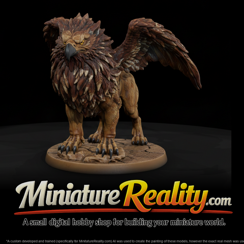 Quill Mane Griffon miniature, three-quarter view