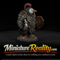 Iron Down Penguin Beast miniature, three-quarter view — thumbnail 1