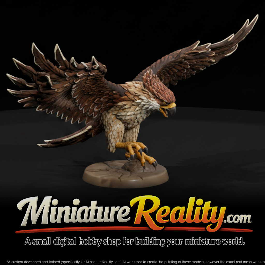 Storm Talon Falcon Beast miniature, three-quarter view