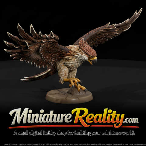 Storm Talon Falcon Beast miniature, three-quarter view