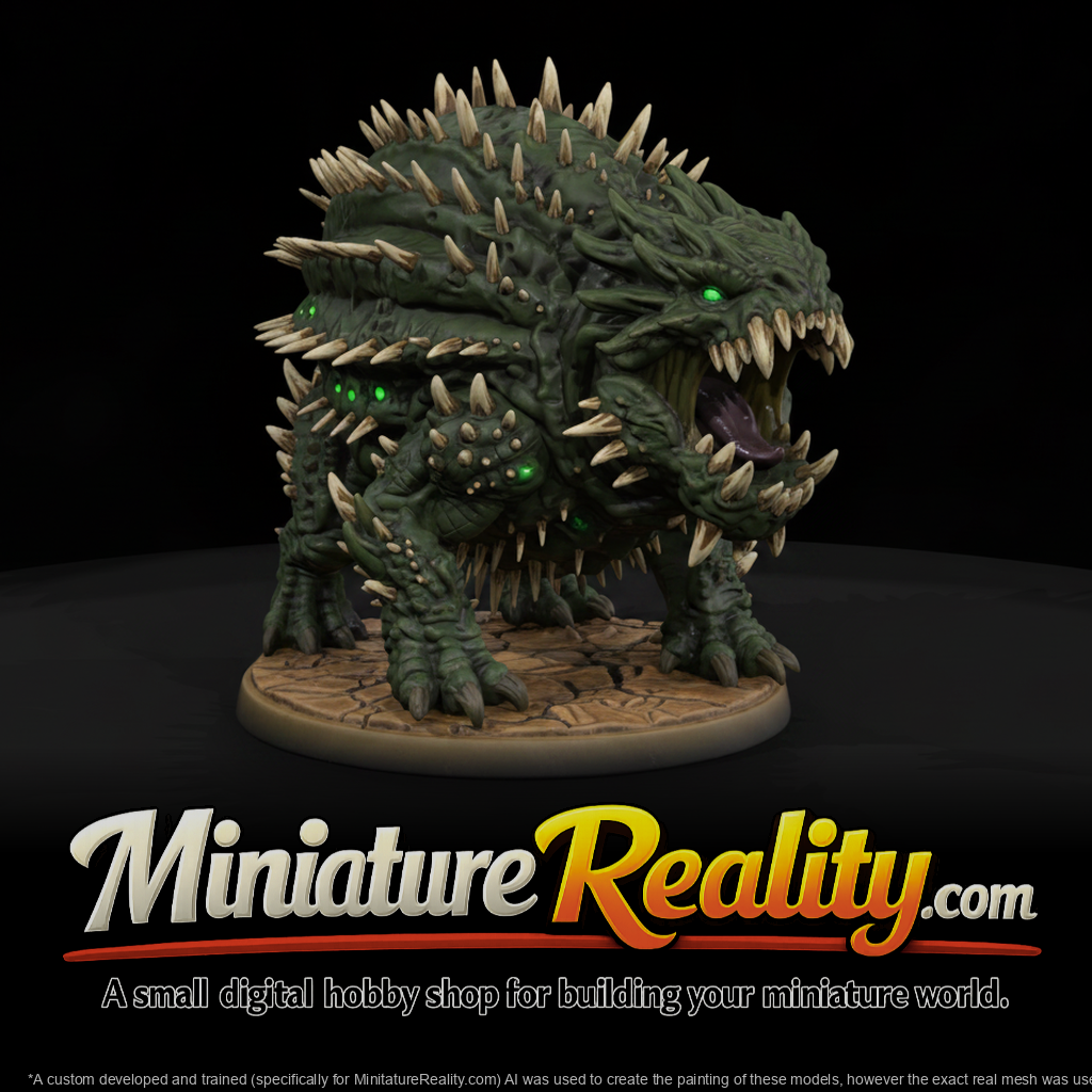 Spined Cactus Brute Monster miniature, three-quarter view