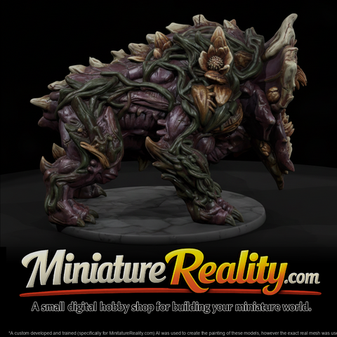 Rot Bloom Corpse Flower Beast miniature, three-quarter view